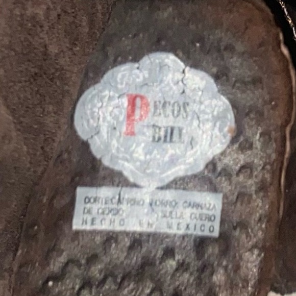 💎PECOS BILL Turquoise Leather Western Cowgirl Boots Embroidery Crosses 8.5 - Picture 13 of 16